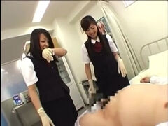 Japanese latex gloves handjob