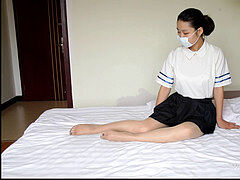 asian bastinado (feet smacking), forearm spanking, feet waxing