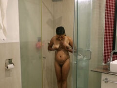 Indian babe takes a shower while her husband is away