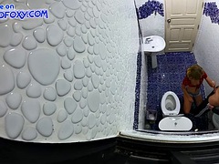 Public Toilet Cam 1. Sucking a strangers cock in a public restroom