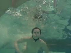 Bouncing tits lesbians Katka and Barbara underwater