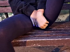 Cameltoe  I wore tight yoga pants ripped in public Orgasm