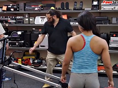 BANGBROS - Fitness black babe publicly fucked and facialized at pawn shop