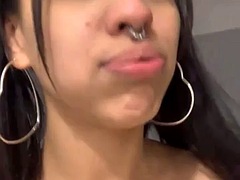 Gros seins, Fille latino, Masturbation, Solo, Nénés