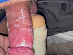 A guy FUCKS a creamy tight PUSSY that rubs against his DICK
