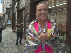 Prague marathon girl