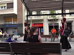 Public bdsm slut humiliated and spanked by the public