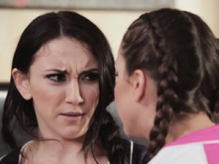 Abigail devours Mandy's legal teen bra buddies