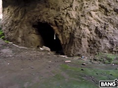 Aletta Ocean anal fucked in a cave