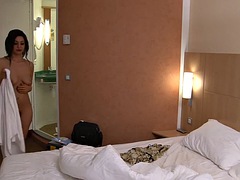 Ivannah rents a hotel room to act as an escort while she gives a blowjob