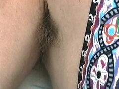 Hairy mom with super hairy armpits chatting on the phone - fetish solo masturbation