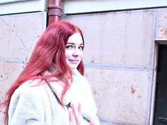 GERMAN SCOUT - Petite Redhead Teen Miss Olivia at Rough Casting Fuck