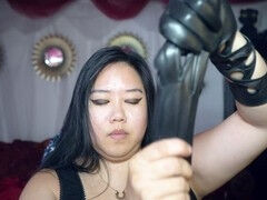 Mistress Mara's Sensual ASMR Leather Gloves Experience