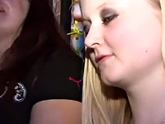 Delicious lesbian girls are suffering to fuck