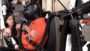 Fantastic torture session with a brunette dominatrix