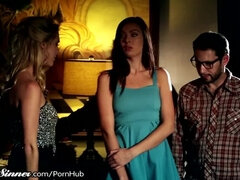 Cadence Lux Spanked and Drilled by Master as Couple Watches