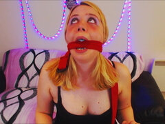 British Cam Girl: Gagged For The First Time!