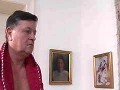 Busty wife fucked by old man