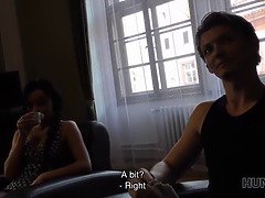 Watch as a hot Czech couple earns cash by fucking in POV with amazing sex action