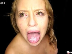 Slutty School Girl Gets Messy Makeup And 15 Loads In Her Mouth
