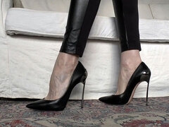 Watch My High Heels with Metal Heels From the Worm View