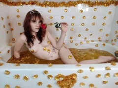 Gold Bath Bomb, Kittengirl Bathtime Bts