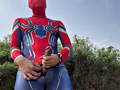 Asian Spiderman at the 2024 Songkran Festival