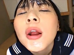Aziatisch, Groepseks ejactulatie, Sperma shot, Sperma in gezicht, Japaans