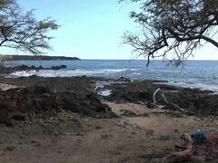 Lenna travels to Hawaii and gets right to the nude beach.