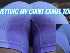 Wetting my giantess camel toe