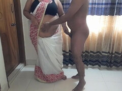 Tamil Hot Aunty Saree Striping 2 - Hindi Clear Audio