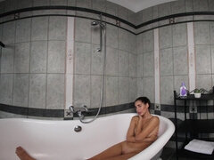 Malta - oiling skin and dragon tattoo, photoshoot in bath