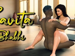Busty Savita Bhabhi Enjoyed a Sex Lesson with Her Yoga Instructor.