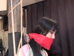 Japanese cute girl in bondage