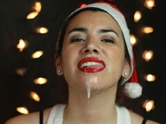 Merry Christmas! Holiday Blowjob and Facial! + Bonus Photo Session!