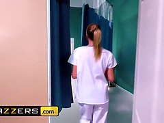 Adorável, Loiroa, Doutor, Hd, Saltos, Lingerie, Meias finas, Uniforme