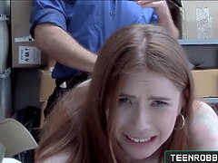 Grosse bite, Sucer une bite, Hd, Bureau, Petite femme, Police, Pov, Rousse roux