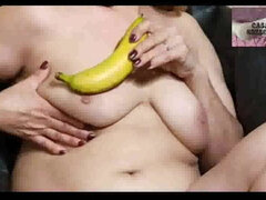 Having pleasure with banana