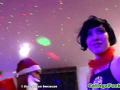 Euro college students fancy sex Xmas party