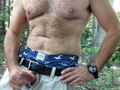 Jerking in the Woods and Cumming. Shirtless Verbal