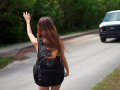 Voiture, Bâillonner, Hard, Petite femme, Punition, Rugueux, Esclave, Adolescente