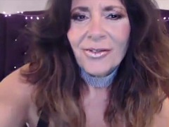 naughty old mom with dirty talks bangs cunt and gets cum