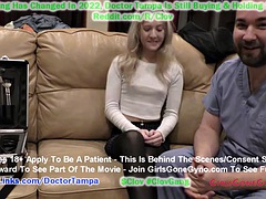 Stacy Shepard humiliated during her pre-employment physical as Dr. Jasmine Rose and Nurse Raven Rogue look at a naked body