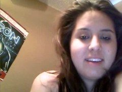 Chunky latina bushy twat masturbating on webcam