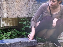 18 anos, Fetiche, Ao ar livre cartaz de rua outdoor, Mijar, Adolescente