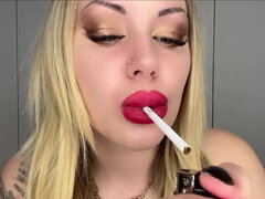 I am going to drain your wallet hard with my smoking red lips!