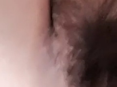 Mature milf shows her fat and hairy pussy