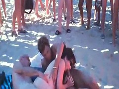 Velvet Swingers Club sex party on nude beach