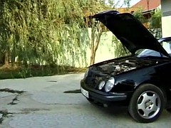 hungary babe car trouble fuck