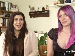 Interview with Julie and Maria before porn shooting